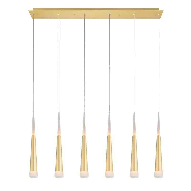 Andes LED Pool Table Light With Satin Gold Finish - Satin Gold - Satin Gold