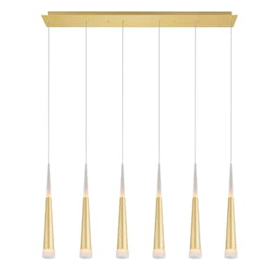 Andes LED Pool Table Light With Satin Gold Finish - Satin Gold