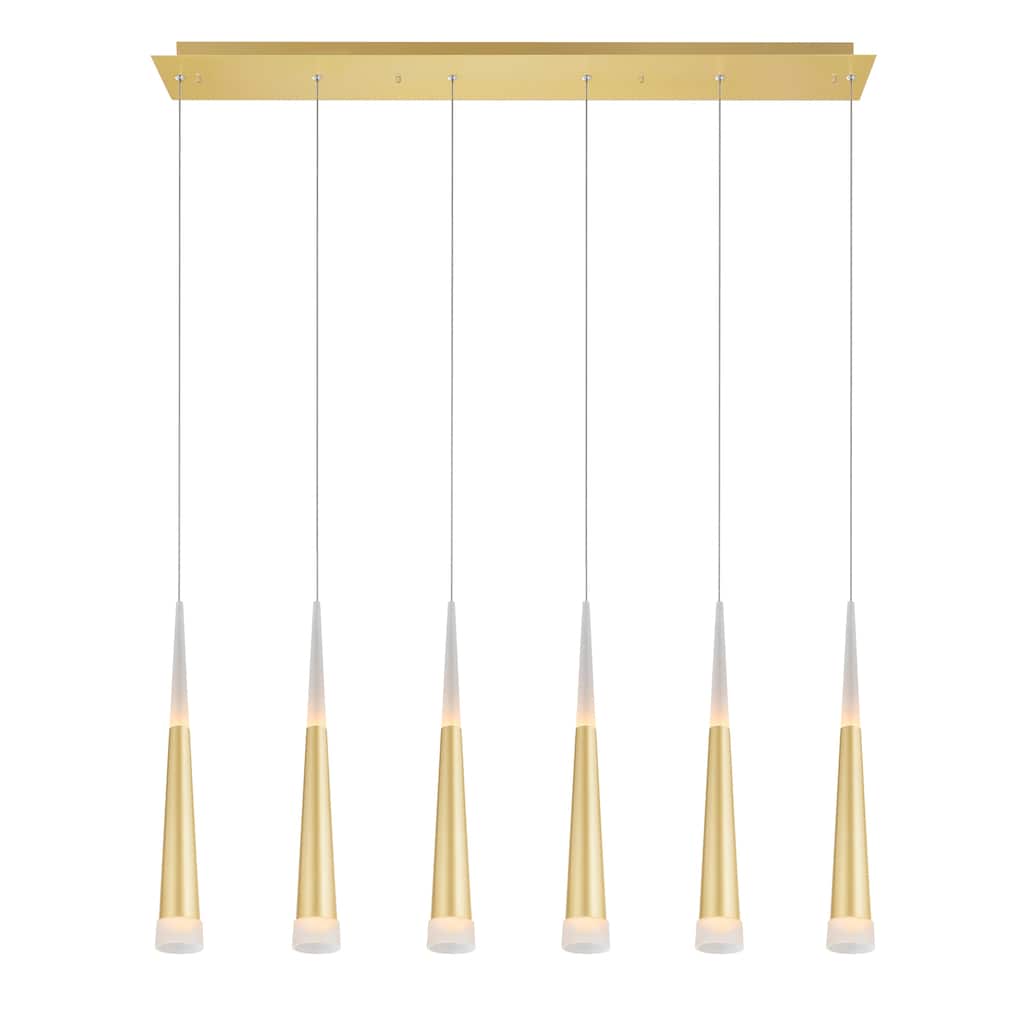 Andes Integrated LED Satin Gold Pool Table Light - Satin Gold