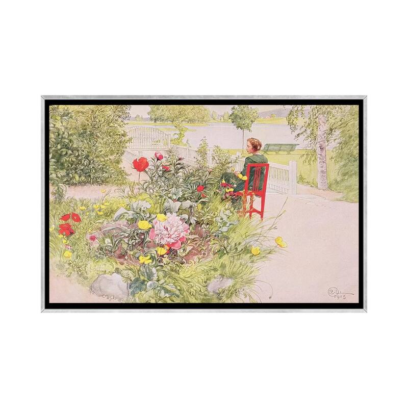 iCanvas "Summer in Sundborn, 1913, from a commercially printed portfolio, published in 1939" by Carl Larsson Framed