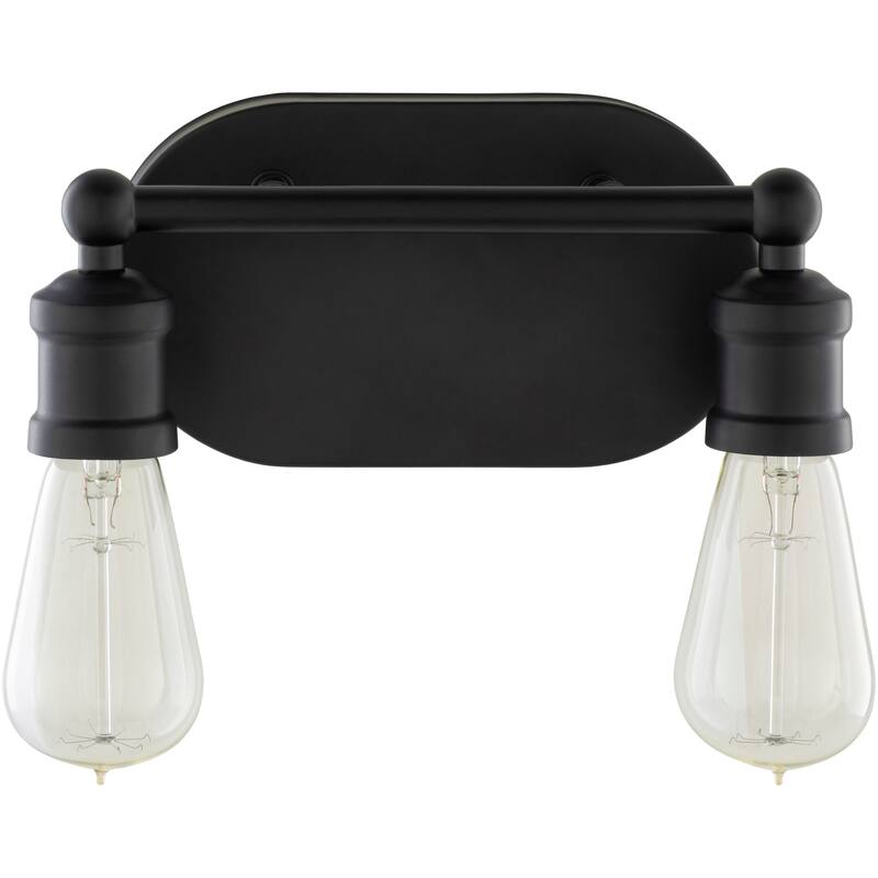 Carbon Loft Fick Traditional Double Light Wall Sconce - 8.5"H x 10.25"W x 4.25"D - 8.5"H x 10.25"W x 4.25"D - Black