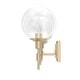 preview thumbnail 7 of 45, Hunter Xidane Vanity Wall Light - Bathroom, Mid Century Modern, Glam - Clear glass
