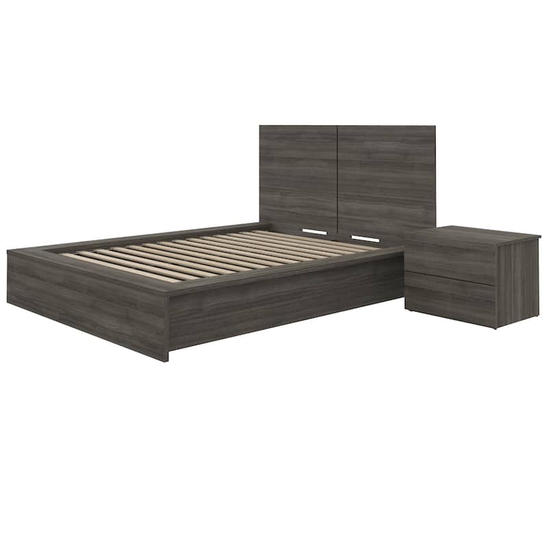 James 3-Piece Bedroom Set with Bed, Headboard, and Nightstand