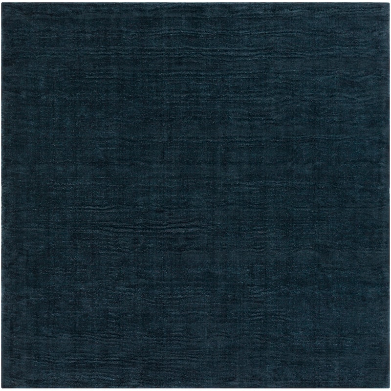 Livabliss Mystique Minimalist Solid Area Rug - 9'9" x 9'9" Square - Navy - Square