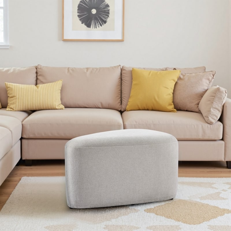26" Footstools and Ottomans, Modern Fabric Pouf Ottoman