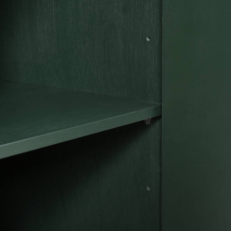 Buffet Cabinet with 4 Carved Doors, Sideboard Cabinet with Adjustable Shelves, Storage Cabinet with Metal Legs
