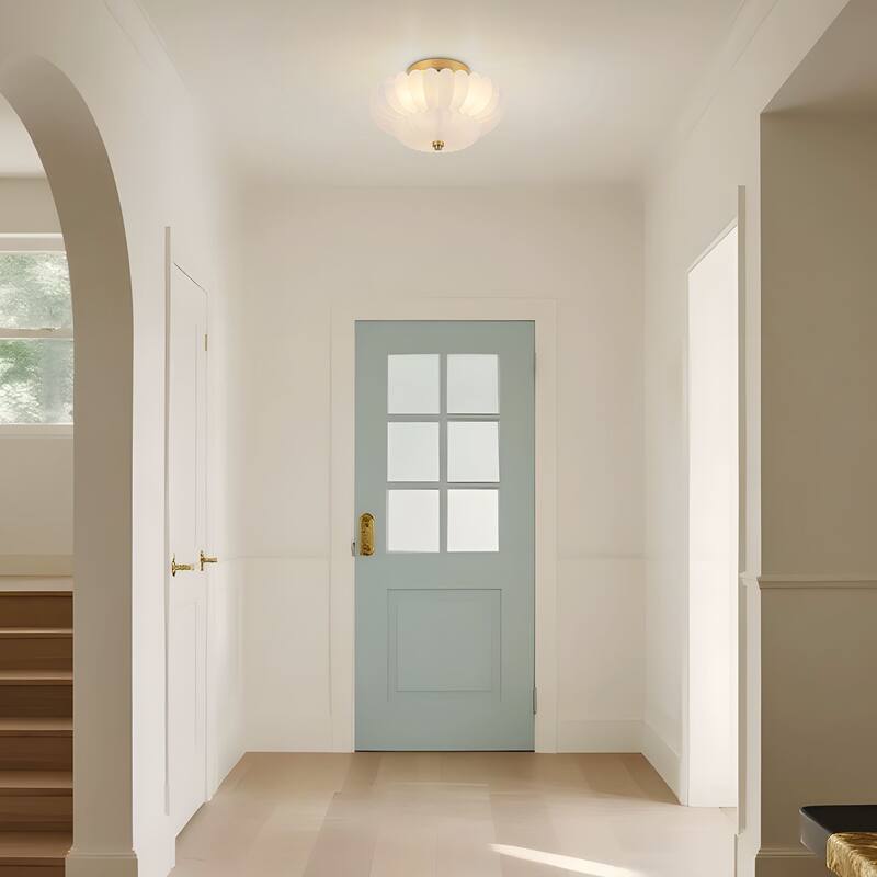 Starsky Modern 3-light Glass Semi Flush Mount