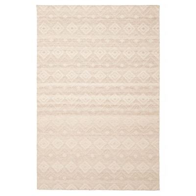 ECARPETGALLERY Hand Tufted Timeless Beige Wool Rug - 5'3 x 8'0