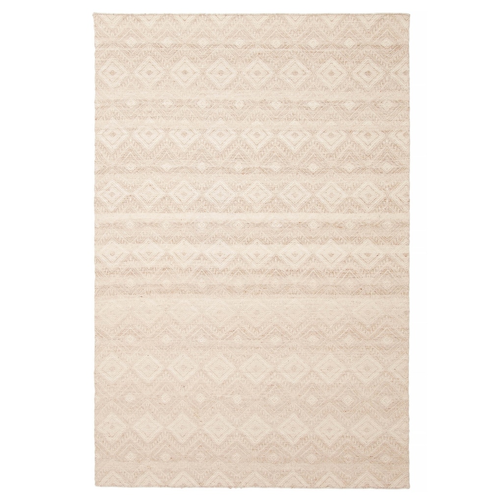 ECARPETGALLERY Hand Tufted Timeless Beige Wool Rug - 5'3 x 8'0