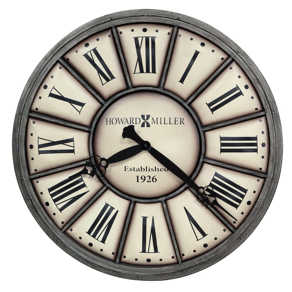 Howard Miller Company Time II Industrial, Transitional, Vintage, and Rustic, Statement Gallery Wall Clock, Reloj De Pared