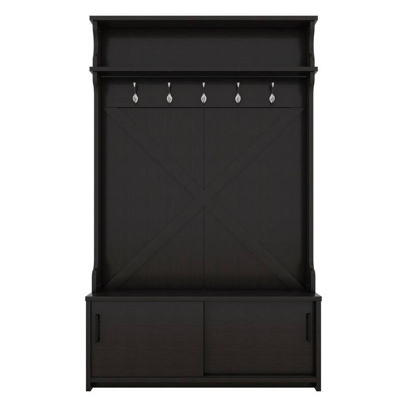 Entry Cloak Rack Cabinet with Storage