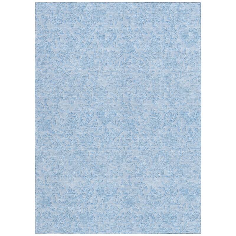 HomeRoots Floral Transitional Rectangle Outdoor Rug