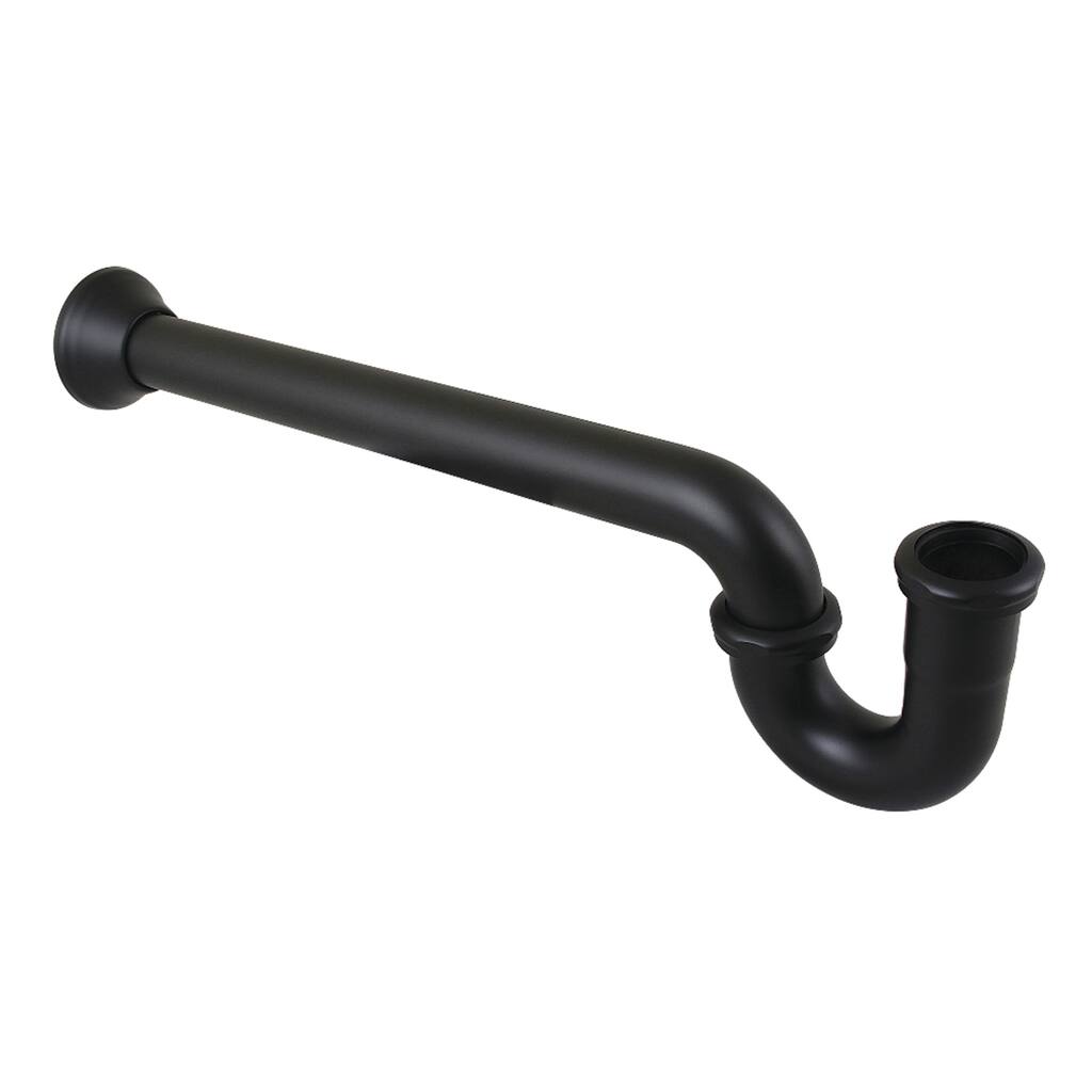 Kingston Brass Vintage 1-1/4 (or 1-1/2) x 1-1/2 Inch Decor P-Trap with Bell Flange, 24 Inch Length, 18 Gauge