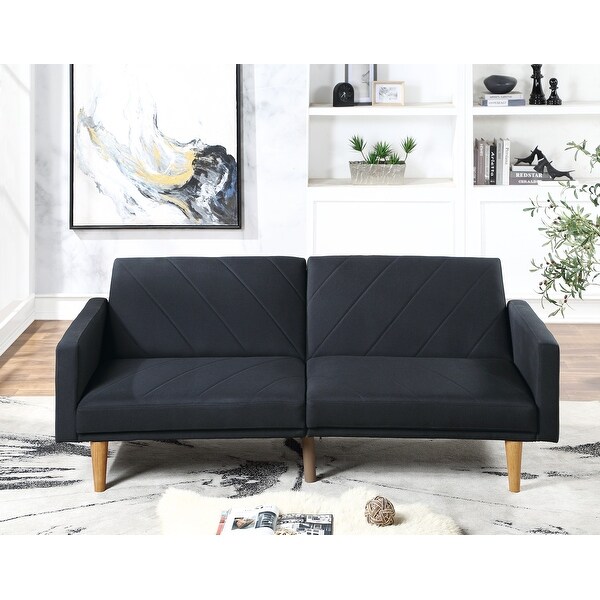 Black on sale linen couch