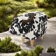 preview thumbnail 18 of 28, Bessie Fabric Cow Ottoman by Christopher Knight Home