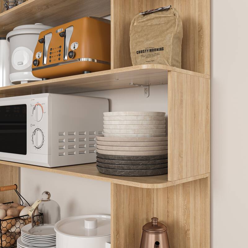 Bookshelf Wood Bookcase Free Standing Room Dividers Display Storage
