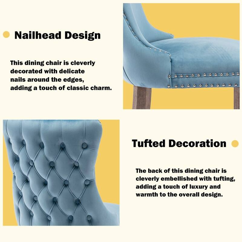 Upholstered Wing Back Dining Chair (Set of 6)