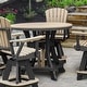 preview thumbnail 5 of 4, American Furniture Classics Counter Height Round Table in Weatherwood with Black Base