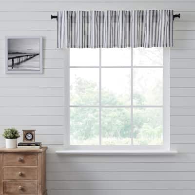 Sawyer Mill Black Ticking Stripe Valance 16x72 - M