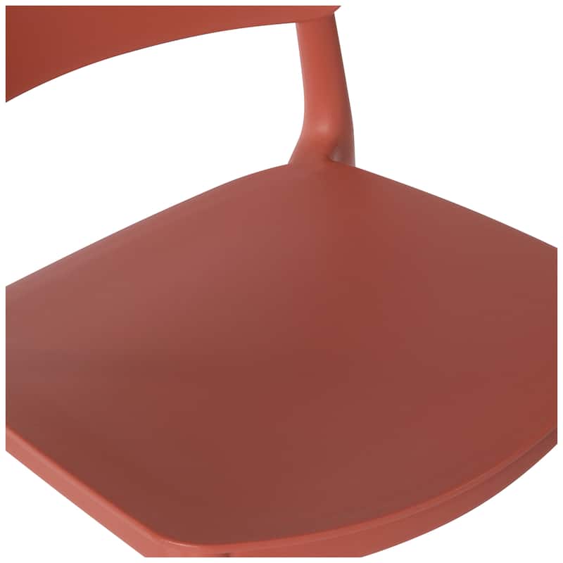 Frond and Form 29.5" Outdoor Patio Poly Plastic Bar Stool (Set of 2)