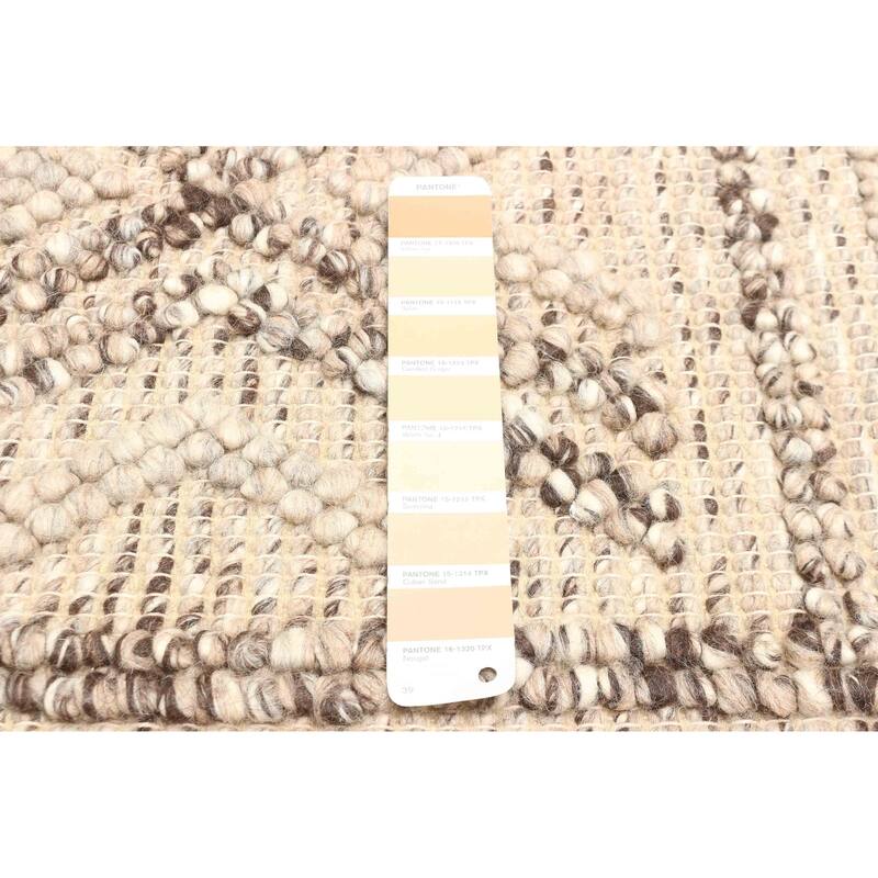 ECARPETGALLERY Braid weave Sienna Tan Wool Rug - 5'4 x 7'4