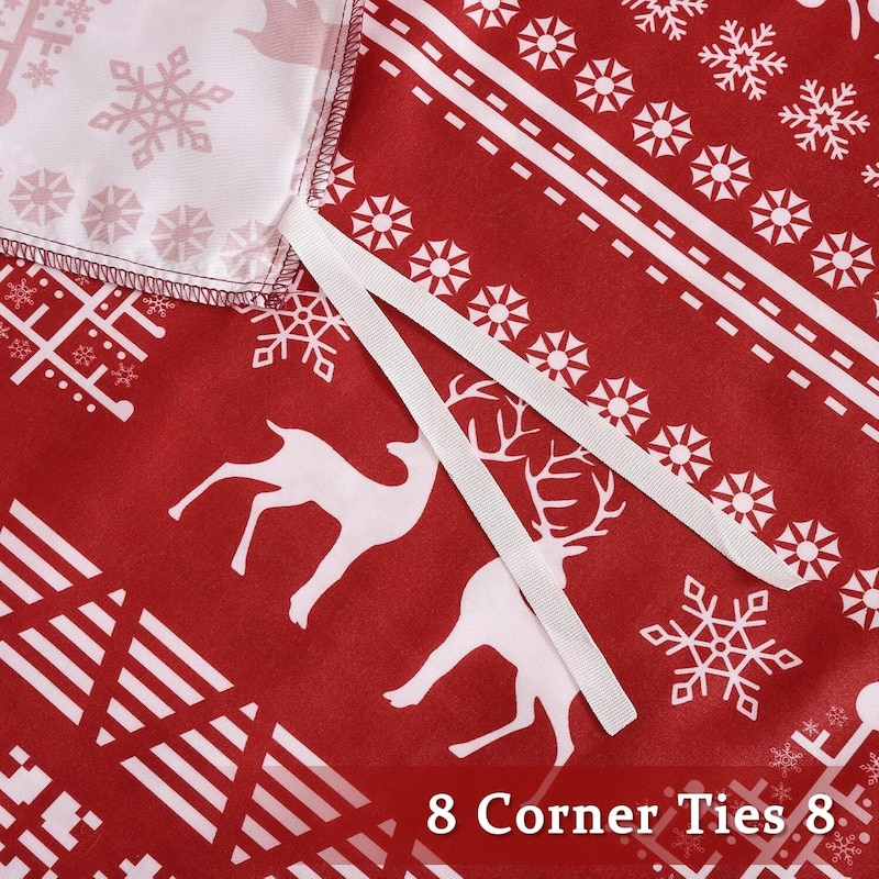 Christmas Holiday Reindeer Duvet Cover and Pillow Shams Set, Bedding Set