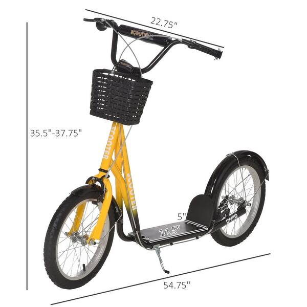 slide 2 of 7, Youth Scooter, Kick Scooter with Adjustable Handlebars - orange-yellow orange-yellow