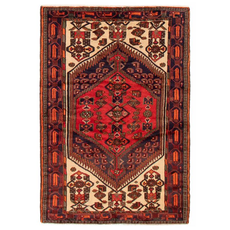 ECARPETGALLERY Hand-knotted Andelz Cream Wool Rug - 4'6 x 6'6 - Cream - 4'6 x 6'6