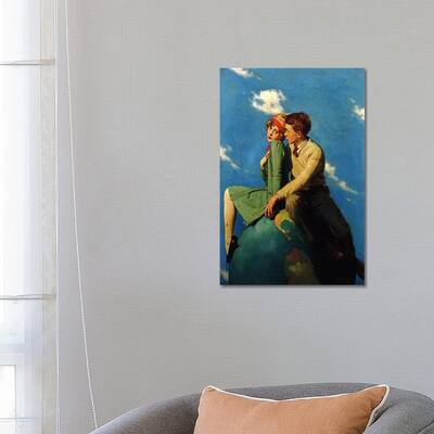 iCanvas "On Top of the World" by Norman Rockwell Canvas Print