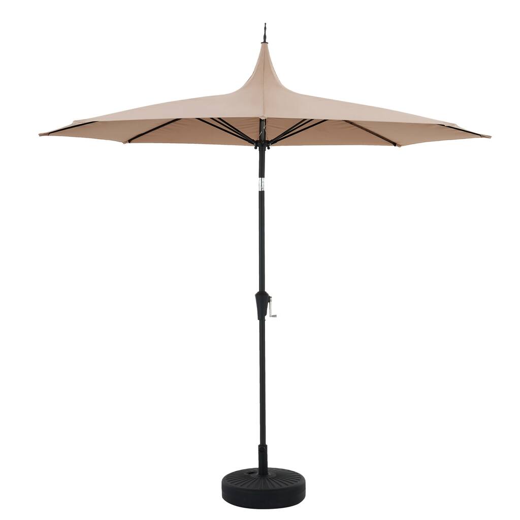 CO-Z 9 ft Wide Market Patio Umbrella with Crank Handle