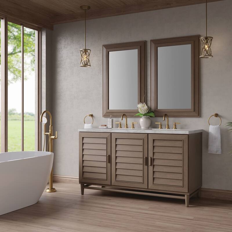 James Martin Vanities 620-V60D-FVSL Portland 60" Free Standing Double