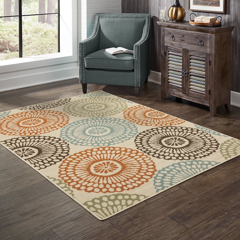 Vista Home Malta Medallions Multi-colored Indoor-Outdoor Rug