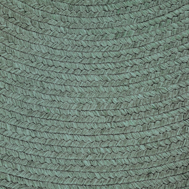 Superior Braided Reversible Indoor/Outdoor Area Rug - 2' X 8' Oval Runner - Lagoon Breeze