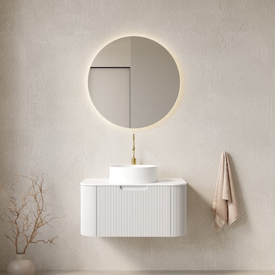 Wall-Mounted Floating Bathroom Vanity with Sink
