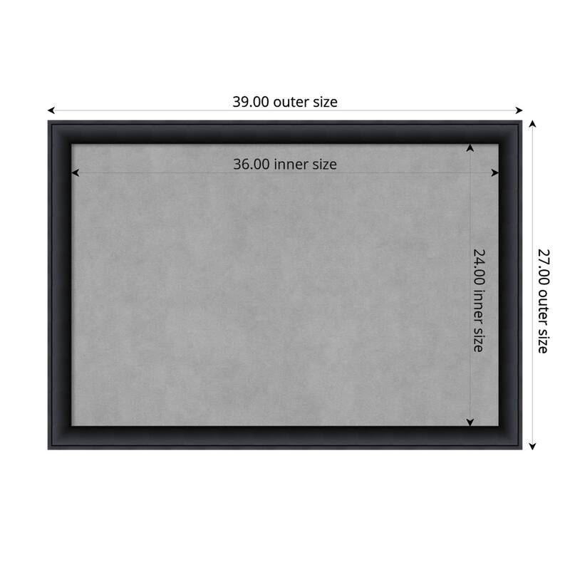 Framed Magnetic Board, Nero Black - Board Size 36x24