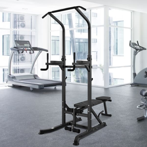 Soozier Exercise Pullup Weight Machine Power Tower with Multiple