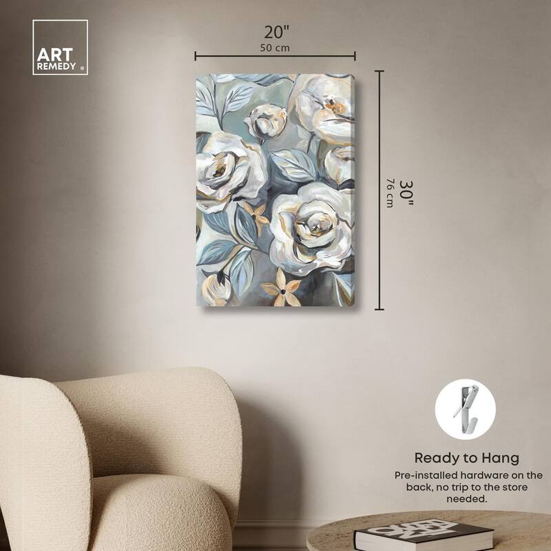 Grey Delight Canvas by Art Remedy, Gallery Wrapped