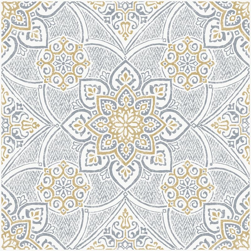 FloorPops Decora Blue Peel and Stick Floor Tiles