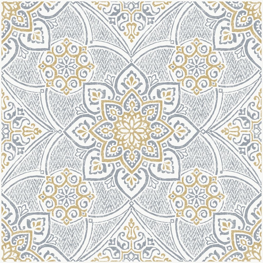 FloorPops Decora Blue Peel and Stick Floor Tiles