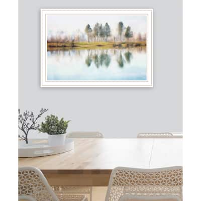 TrendyDecor4U "Lake Reflections" Framed Print Wall Art