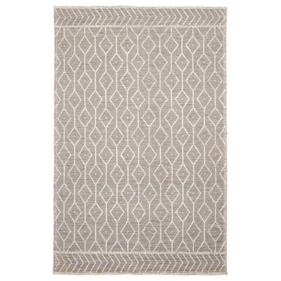 ECARPETGALLERY Braid weave Sienna Grey Wool Rug - 6'0 x 9'4