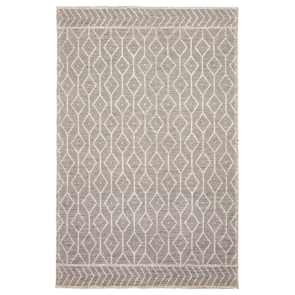 ECARPETGALLERY Braid weave Sienna Grey Wool Rug - 6'0 x 9'4