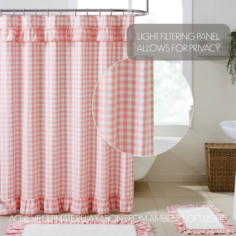 Annie Buffalo Check Ruffled Shower Curtain