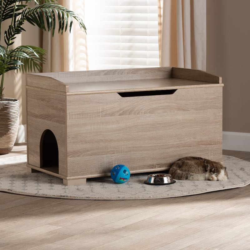 Mariam Modern and Contemporary Wood Cat Litter Box Cover House