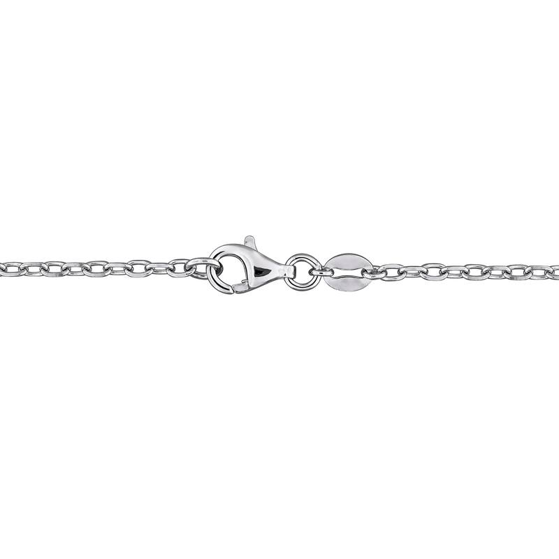 Miadora 12 3/8ct TGW Created Multi-Gemstone Charm Necklace in Sterling Silver