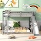 preview thumbnail 2 of 28, Full Over Full Bunk Bed with Storage Racks, Ladder & Slide - Fun for Kids
