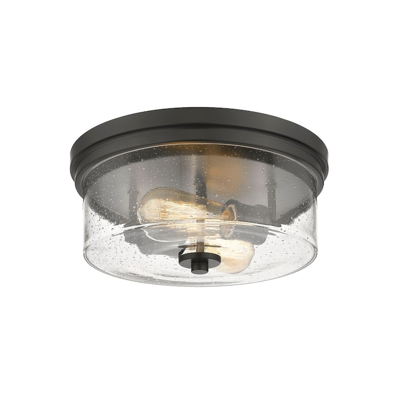 Bellevue Trigvey 2 Light 13" Wide Flush Mount Drum Ceiling Fixture