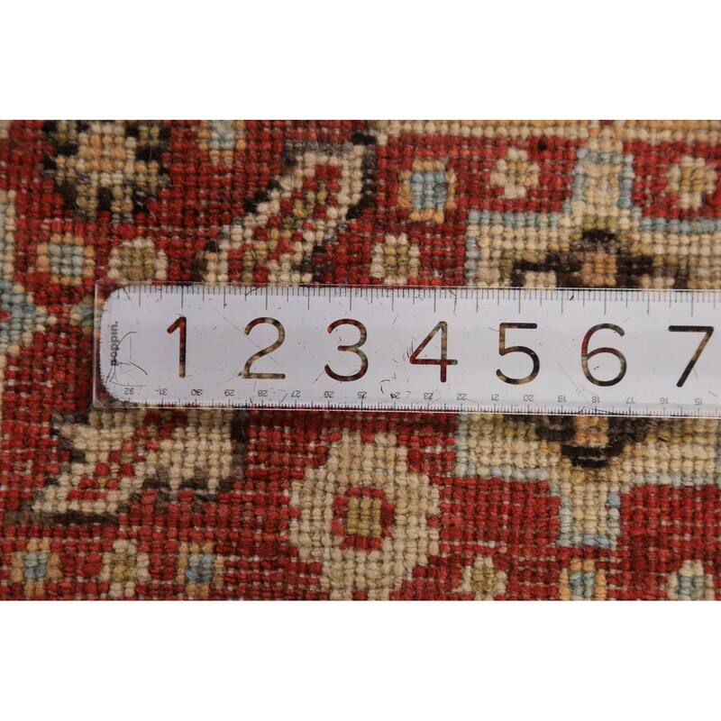 Oriental Heriz Serapi Rug Hand-Knotted Orange Wool Carpet - 8'0"x 10'6"