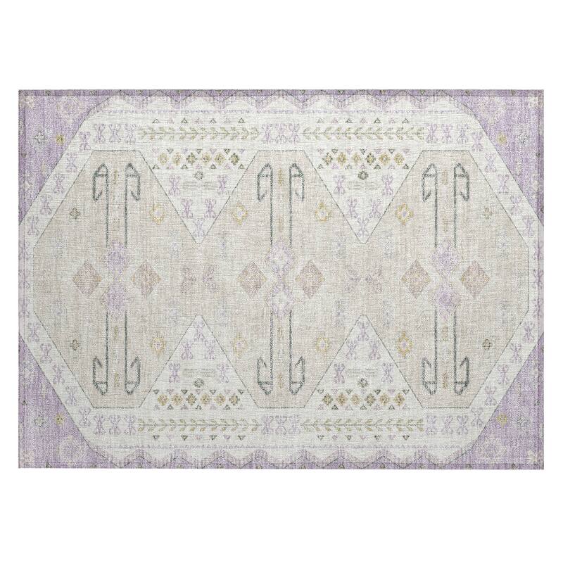 Machine Washable Indoor/ Outdoor Global Hiawatha Chantille Rug
