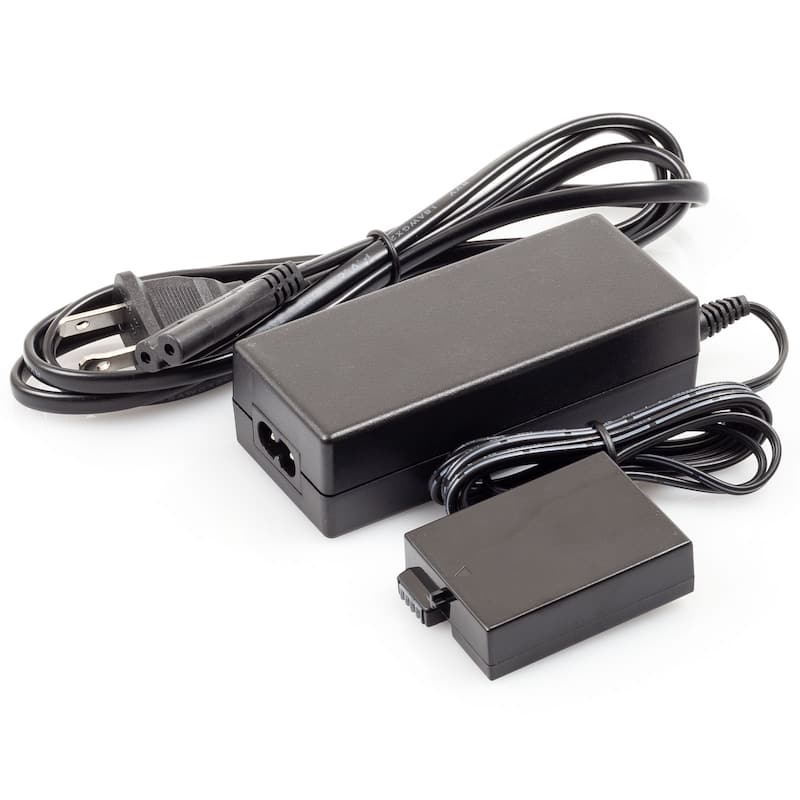 AC Wall Adapter for Canon ACK-E8 ACKE8 EOS Rebel T5i T4i T3i T2i 700D 650D 600D 550D Kiss X4 X5 X6 - Black